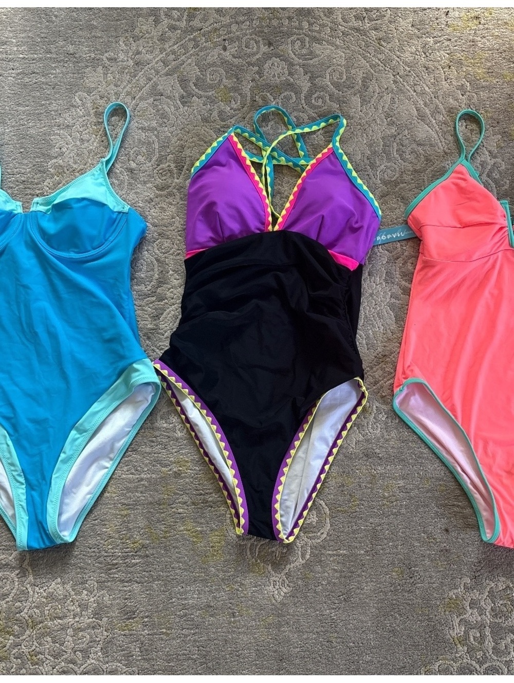 NWT Popvil swimsuit bundle lot colorful neon